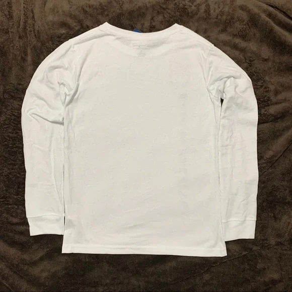 Champion White Long Sleeve Tee (Kids) - Picture 2 of 5